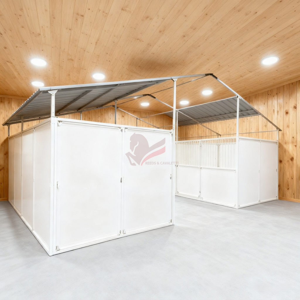 Portable Outdoor Horse Stable Box HDG Steel Frame with PVC Cover – Image 5