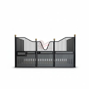 Young Horse Stable Mare Stall Door with Patented Two-Finger Lock Hinged Design